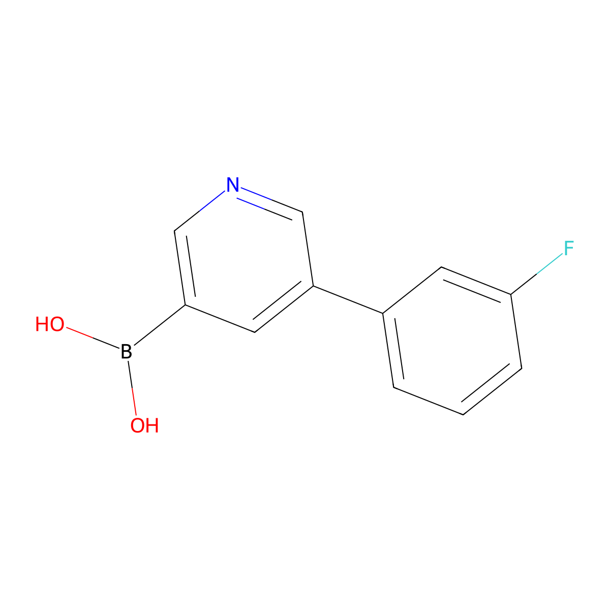 5-(3-Fluorophenyl)pyridine-3-boronic acid molecular structure, CAS 1293389-53-3