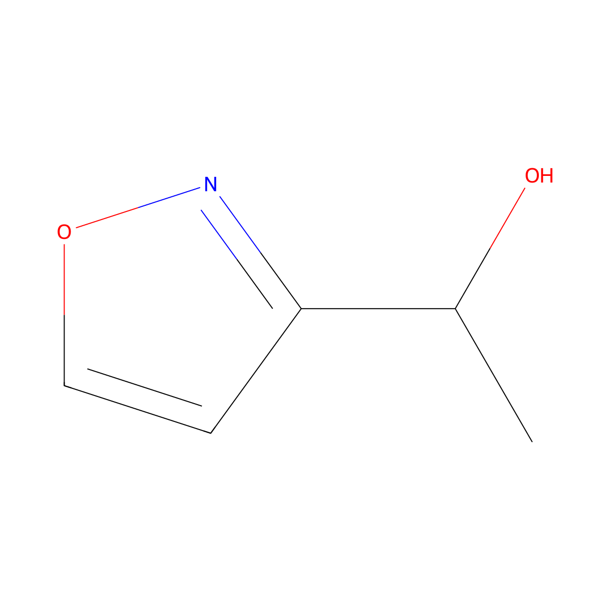 1-Isoxazol-3-ylethanol molecular structure, CAS 1293396-27-6