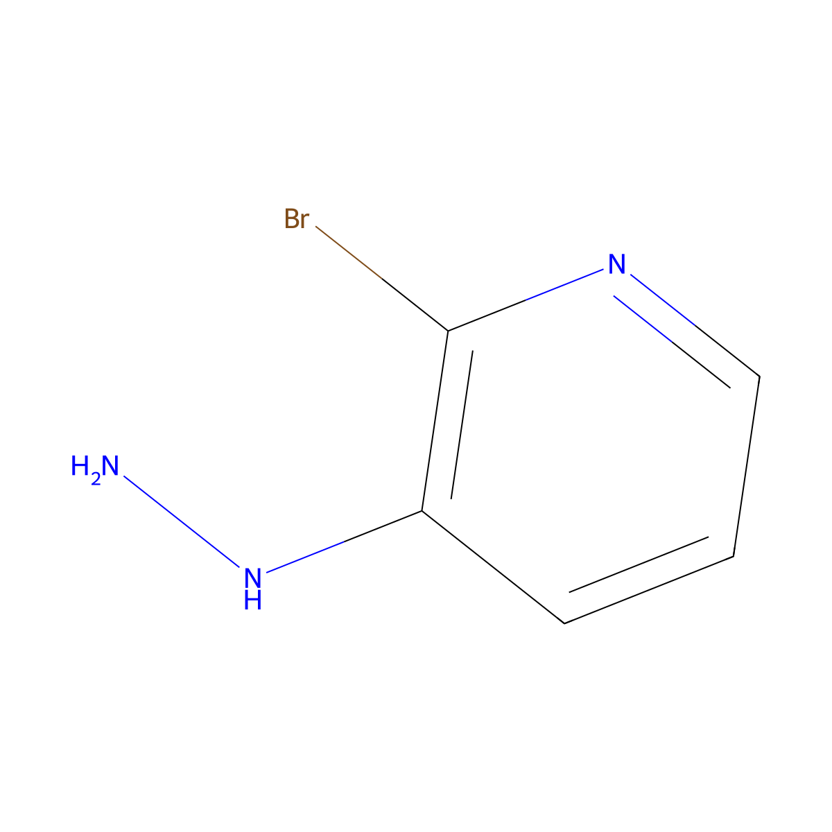 1-(2-Bromopyridin-3-yl)hydrazine molecular structure, CAS 1293407-97-2
