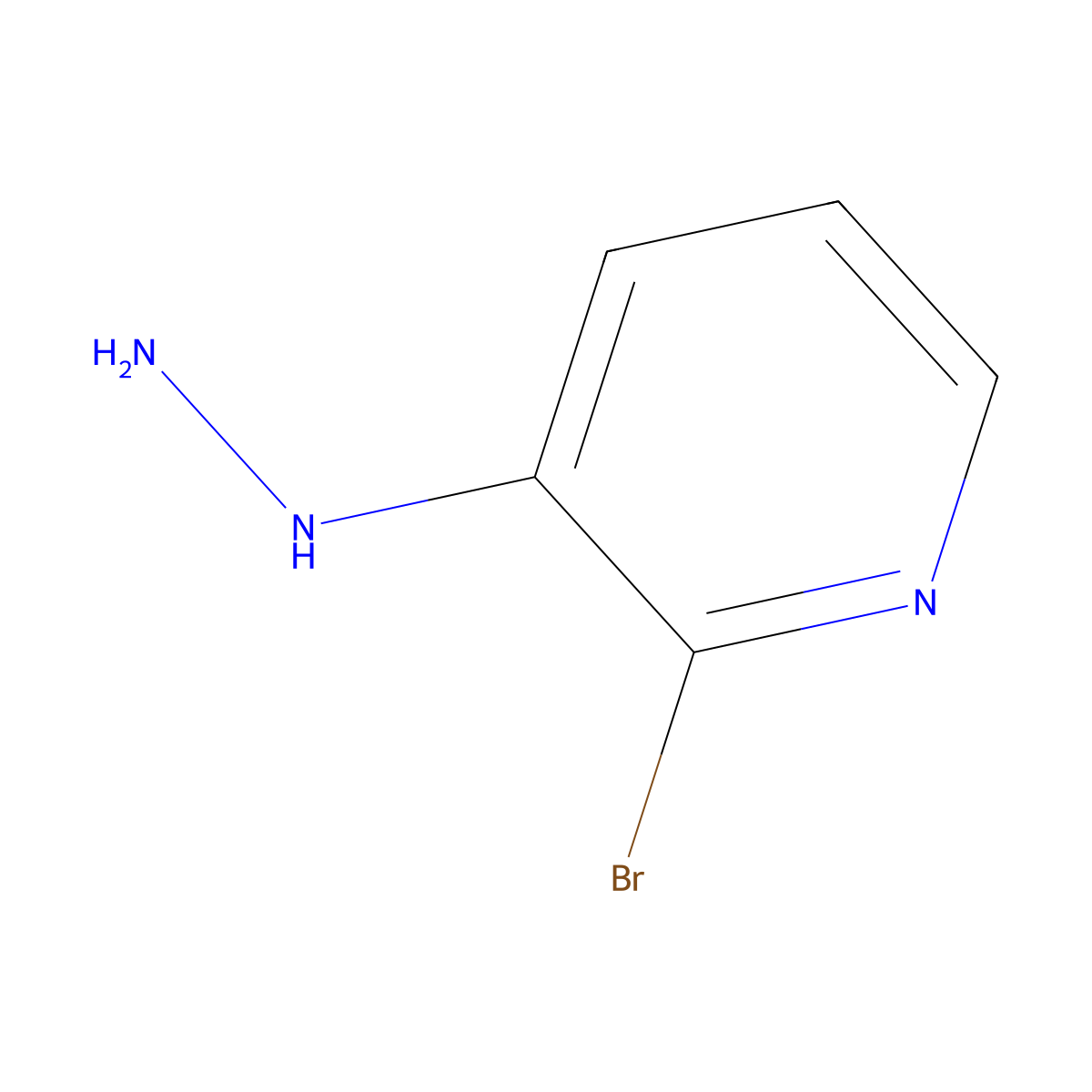 1-(2-Bromopyridin-3-yl)hydrazine molecular structure, CAS 1293407-97-2