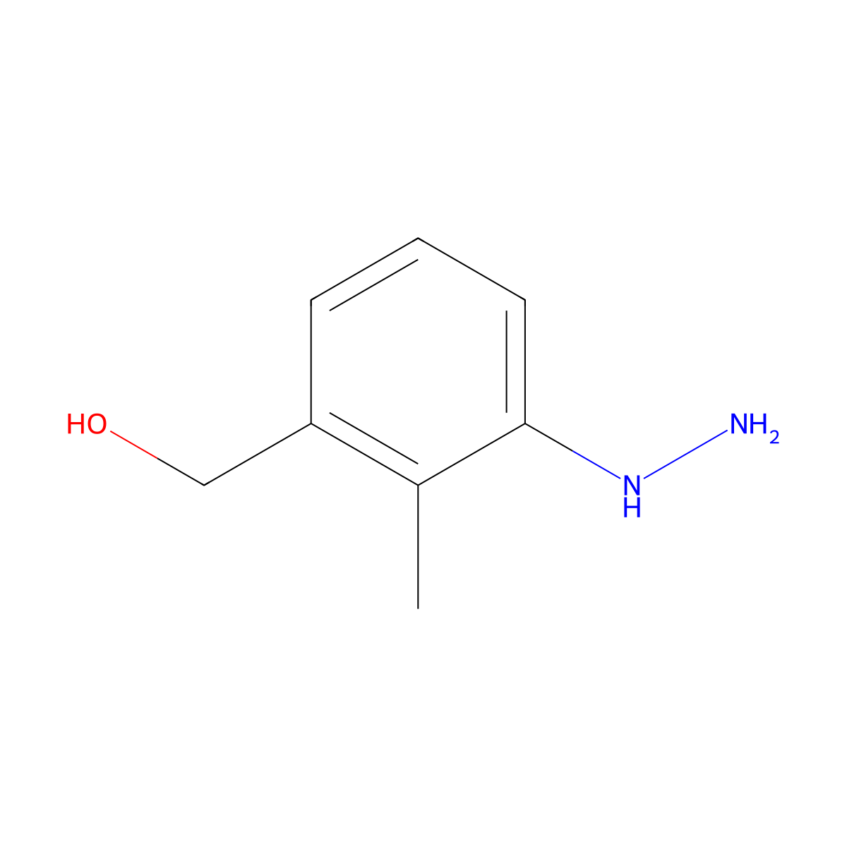 (3-Hydrazinyl-2-methylphenyl)methanol molecular structure, CAS 1293407-98-3