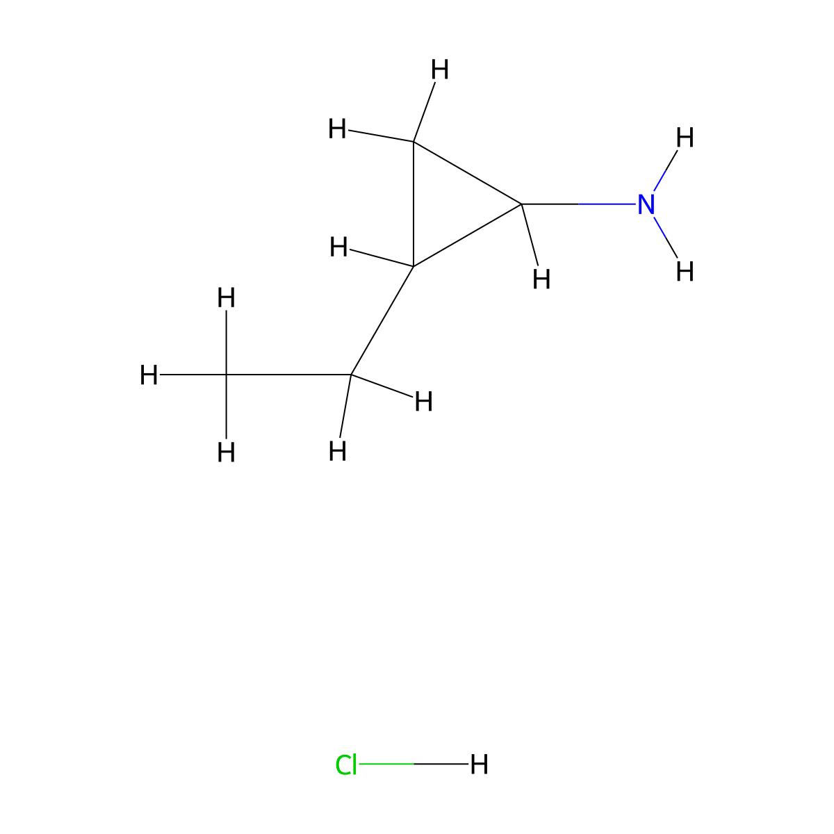 2-Ethylcyclopropan-1-amine hydrochloride molecular structure, CAS 1293507-19-3