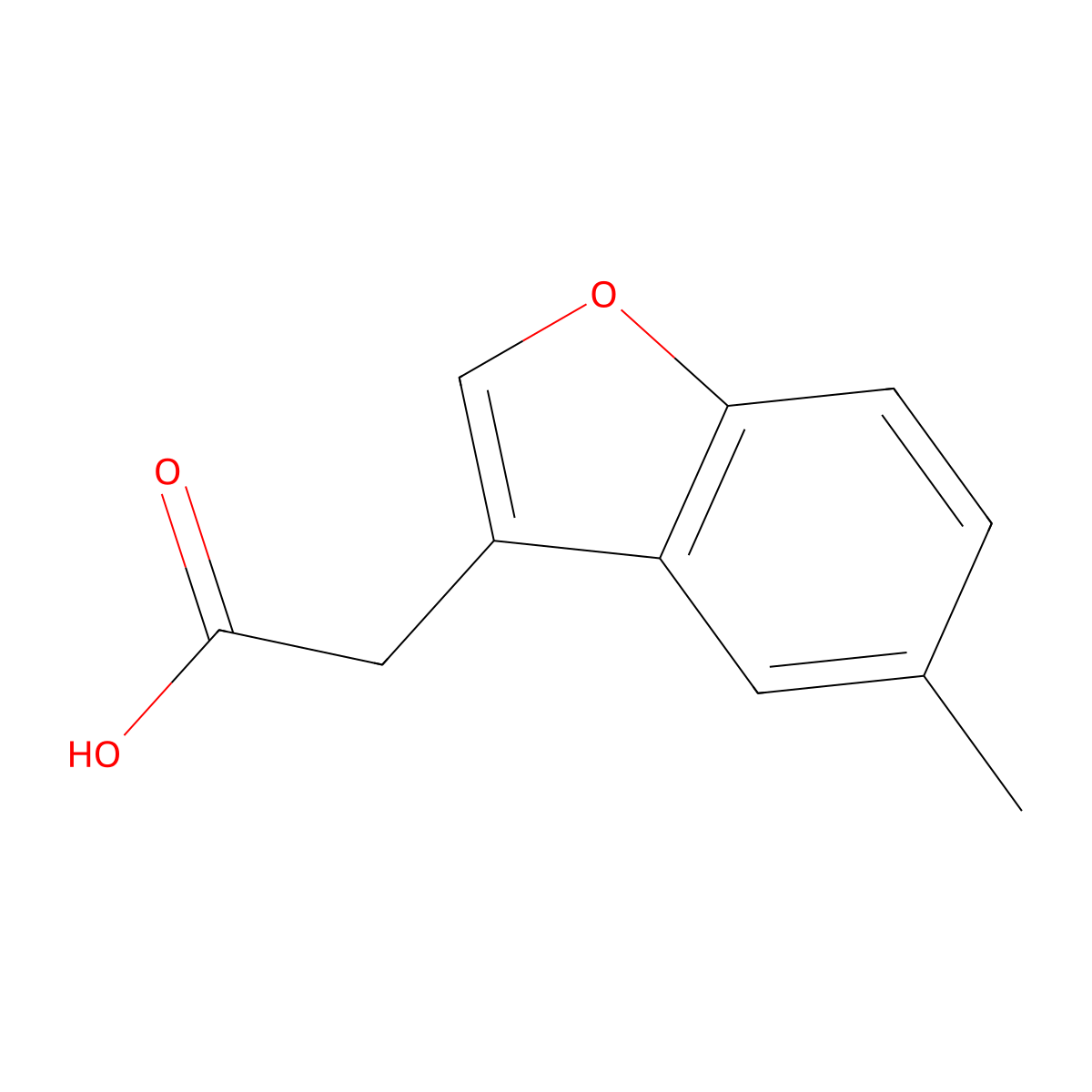 2-(5-Methyl-1-benzofuran-3-yl)acetic acid molecular structure, CAS 129354-89-8