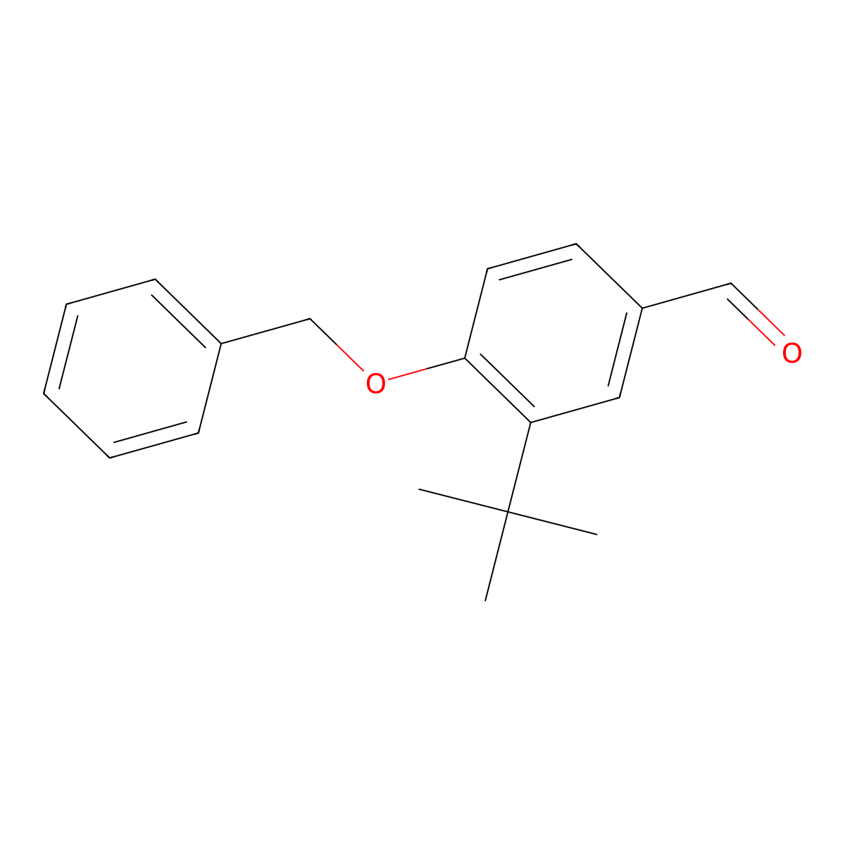 4-(Benzyloxy)-3-(tert-butyl)benzaldehyde molecular structure, CAS 129357-00-2