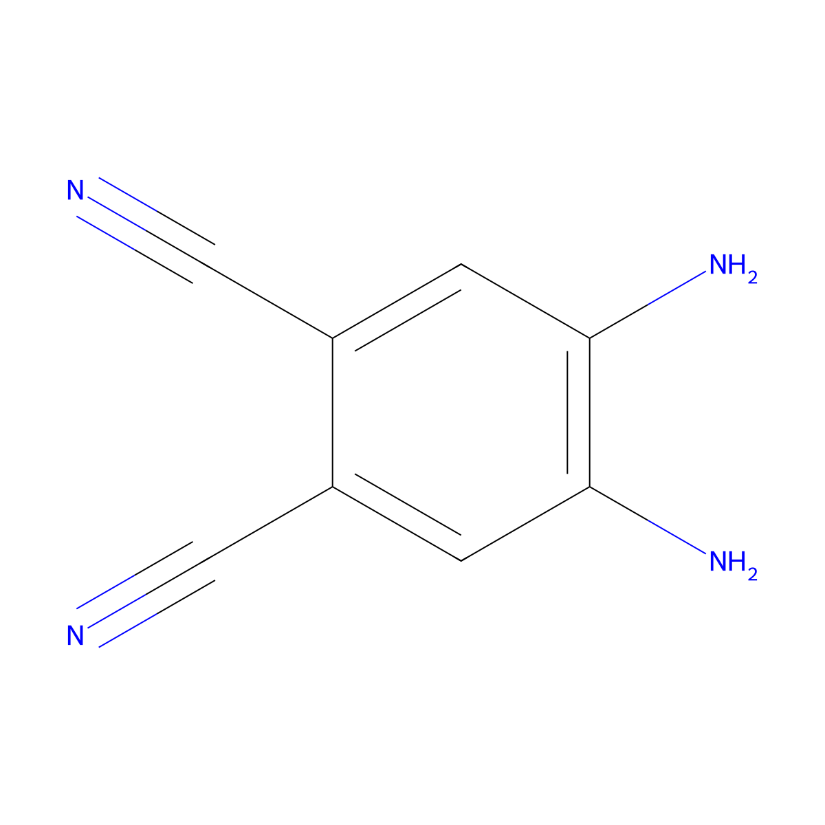 4,5-Diamino-1,2-benzenedicarbonitrile molecular structure, CAS 129365-93-1
