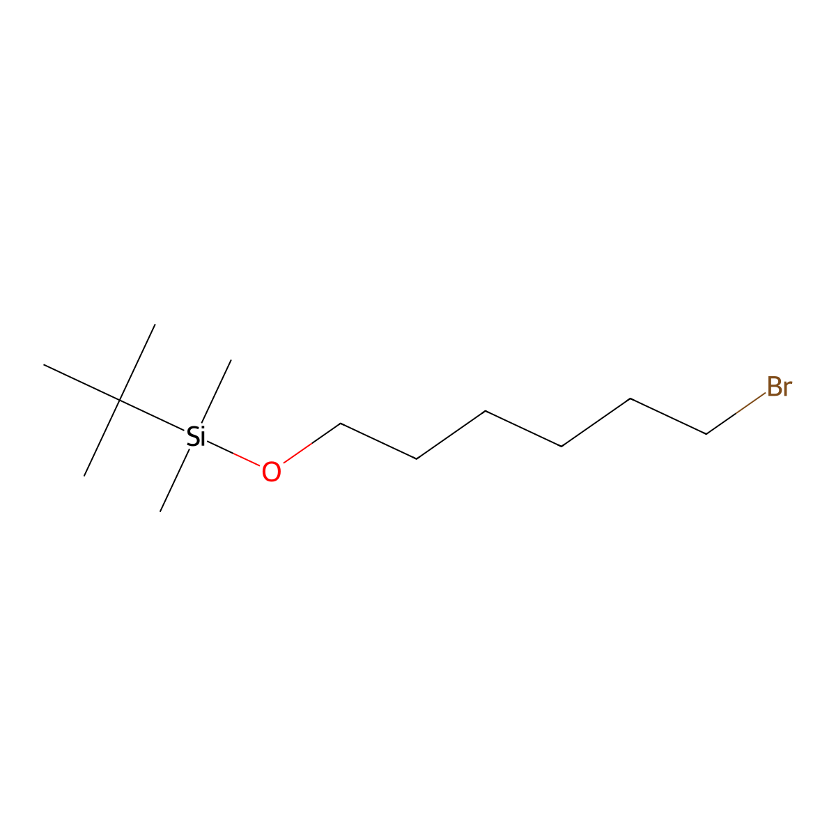 (6-Bromohexyloxy)-tert-butyldimethylsilane molecular structure, CAS 129368-70-3