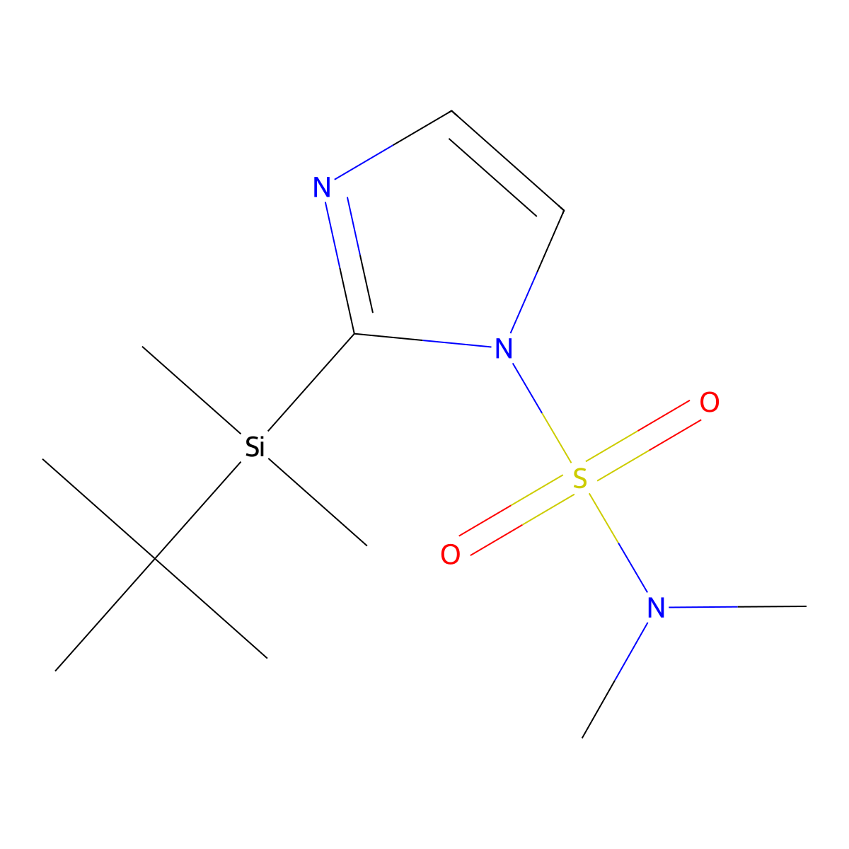 2-(tert-Butyldimethylsilyl)-N,N-dimethyl-1H-imidazole-1-sulfonamide molecular structure, CAS 129378-52-5