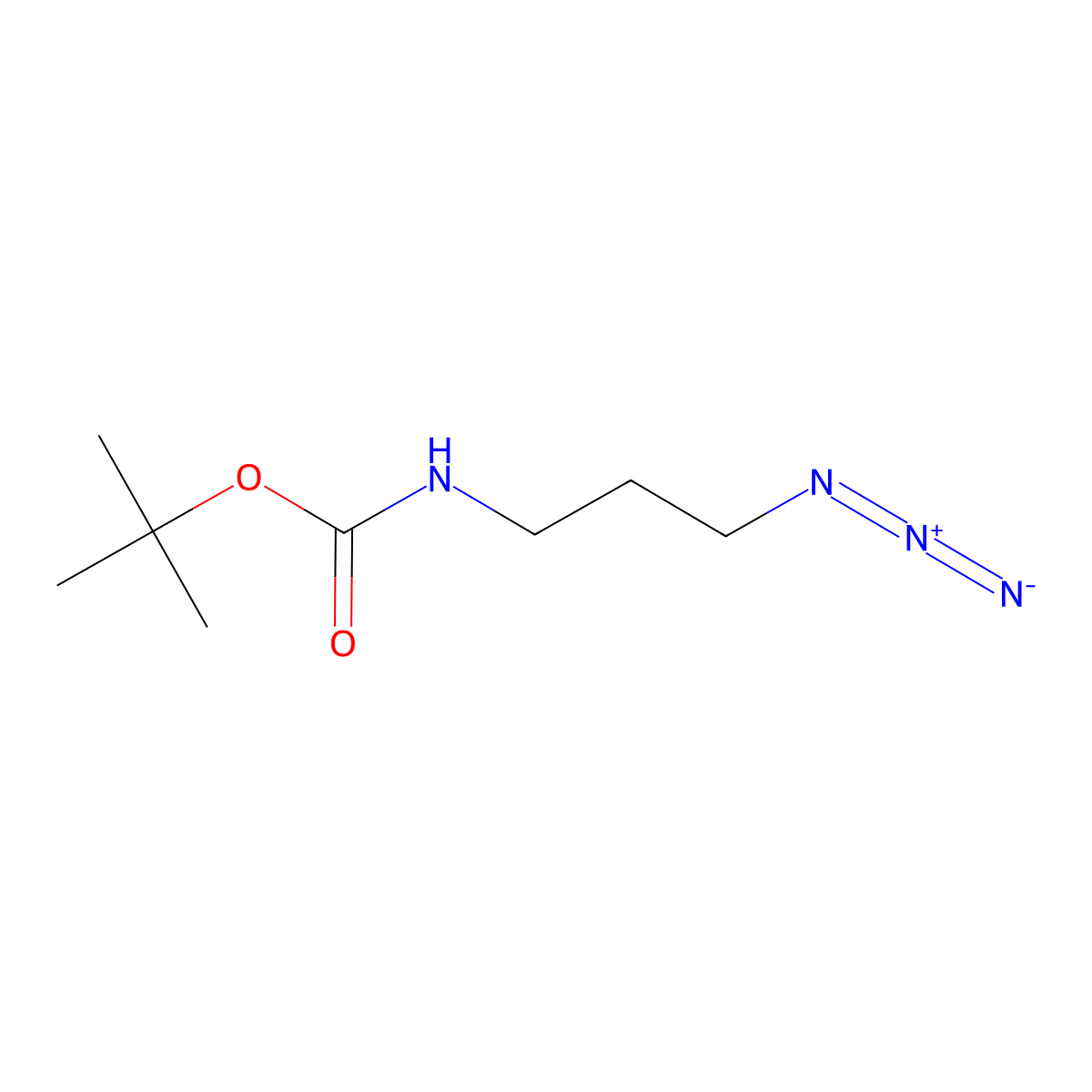 tert-butyl N-(3-azidopropyl)carbamate molecular structure, CAS 129392-84-3