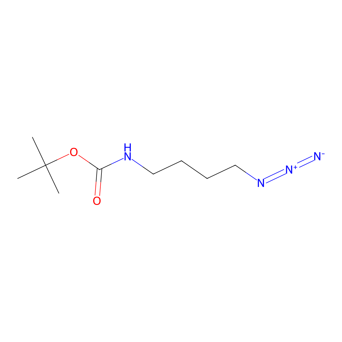 Tert-butyl N-(4-azidobutyl)carbamate molecular structure, CAS 129392-85-4