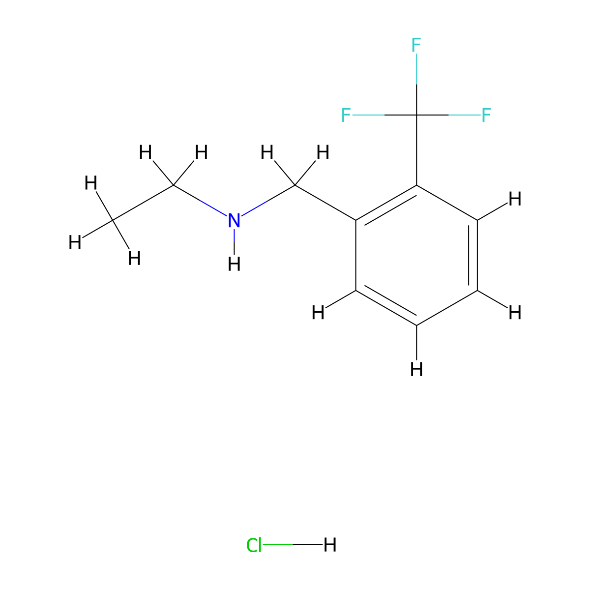 Ethyl({[2-(trifluoromethyl)phenyl]methyl})amine hydrochloride molecular structure, CAS 1293922-04-9