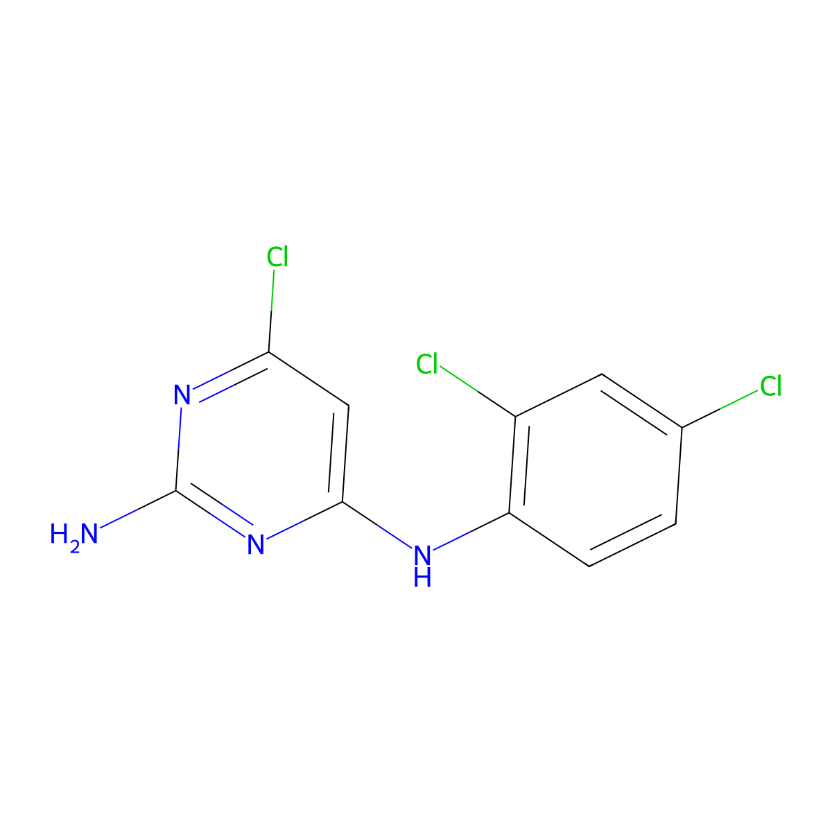 6-chloro-4-N-(2,4-dichlorophenyl)pyrimidine-2,4-diamine molecular structure, CAS 1293924-94-3
