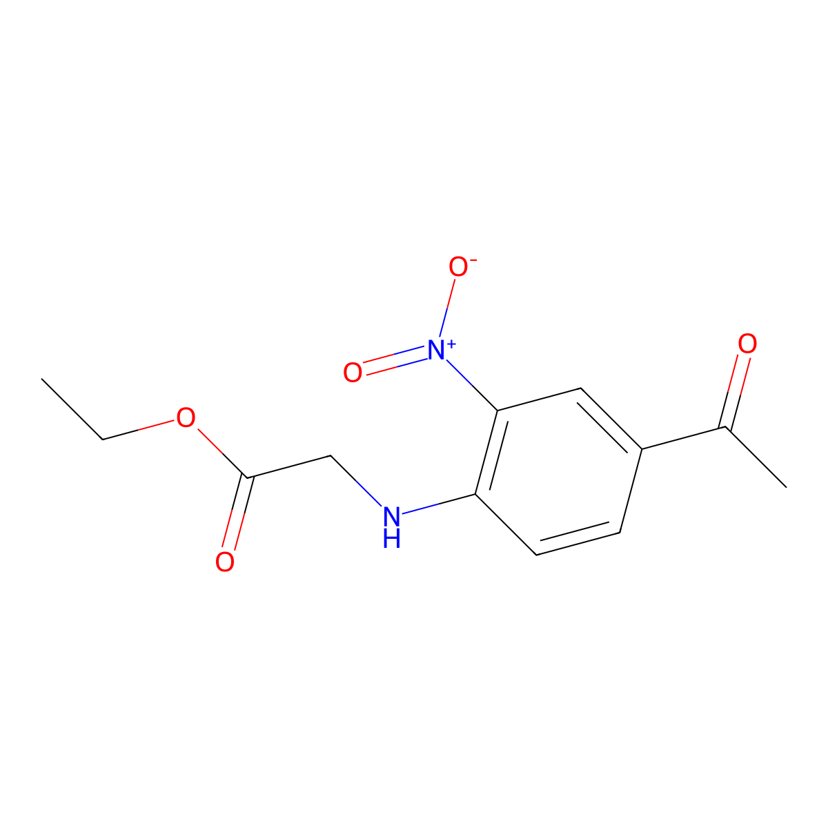 ethyl N-(4-acetyl-2-nitrophenyl)glycinate molecular structure, CAS 1293926-69-8