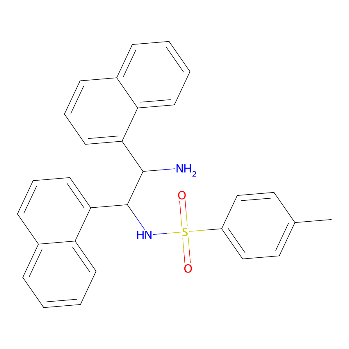 N-[(1S,2S)-2-Amino-1,2-di(naphthalen-1-yl)ethyl]-4-methylbenzene-1-sulfonamide molecular structure, CAS 1293946-38-9
