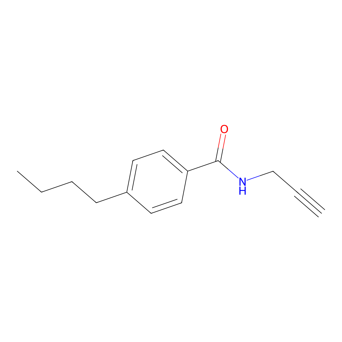 4-Butyl-N-2-propyn-1-ylbenzamide molecular structure, CAS 1293979-00-6