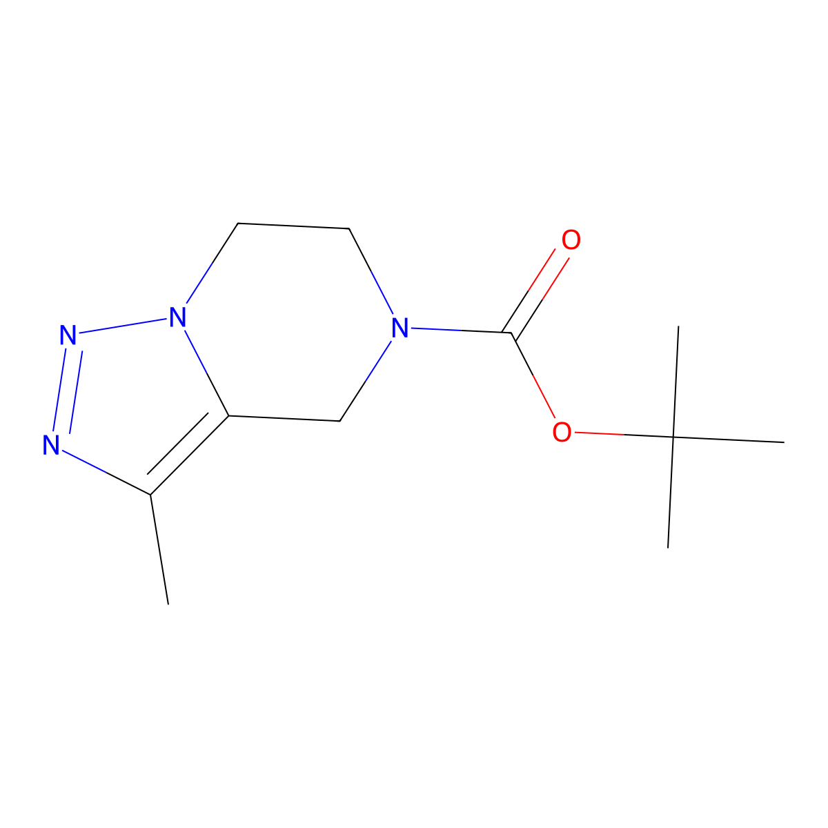 tert-butyl 3-methyl-6,7-dihydro-[1,2,3]triazolo[1,5-a]pyrazine-5(4H)-carboxylate molecular structure, CAS 1293995-81-9
