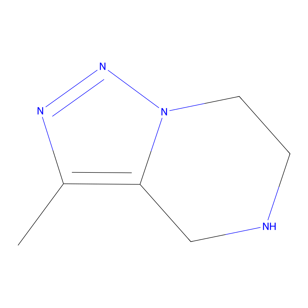 3-Methyl-4,5,6,7-tetrahydrotriaZolo[1,5-a]pyraZine molecular structure, CAS 1293996-10-7