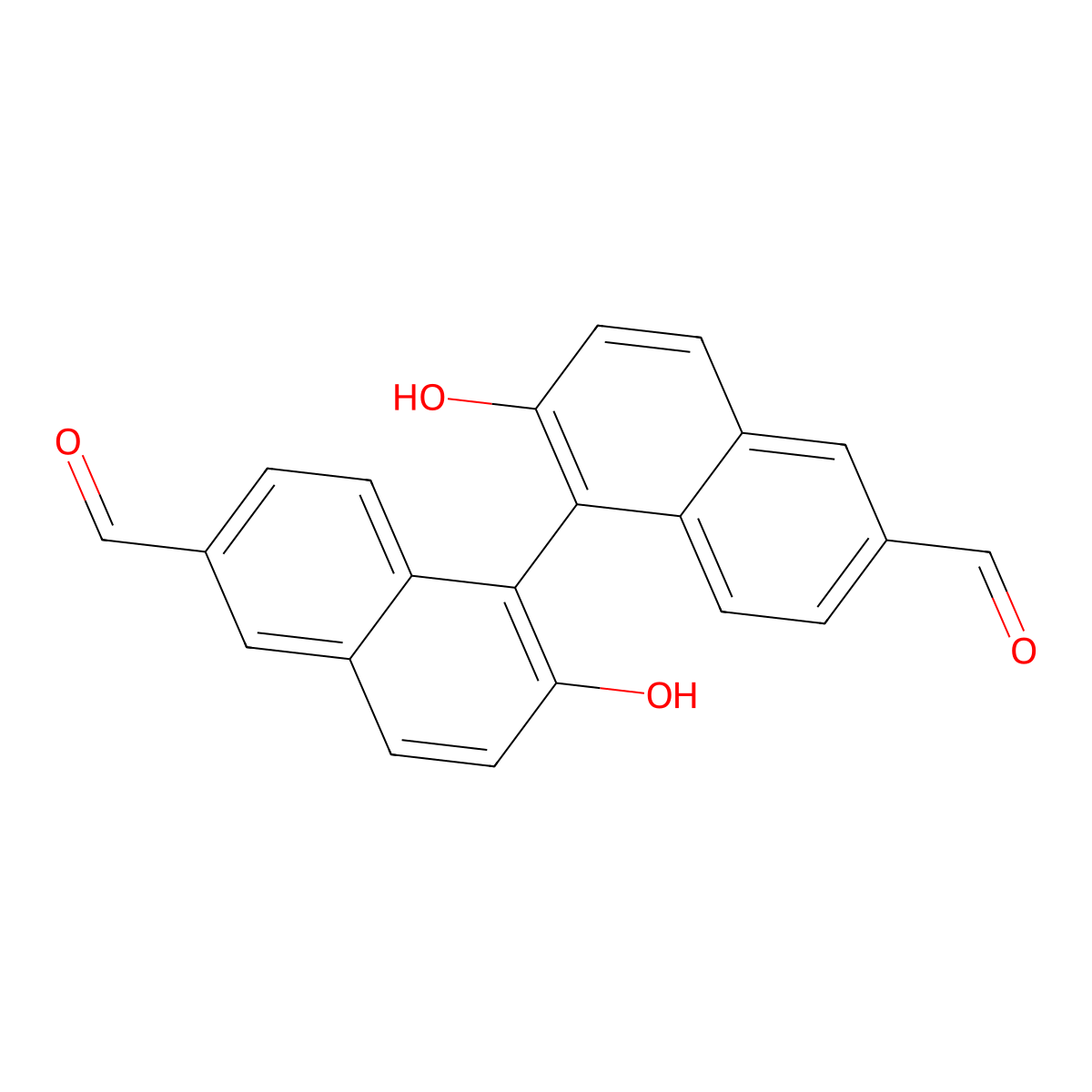 (1S)-2,2'-Dihydroxy-[1,1'-binaphthalene]-6,6'-dicarbaldehyde molecular structure, CAS 1293999-95-7