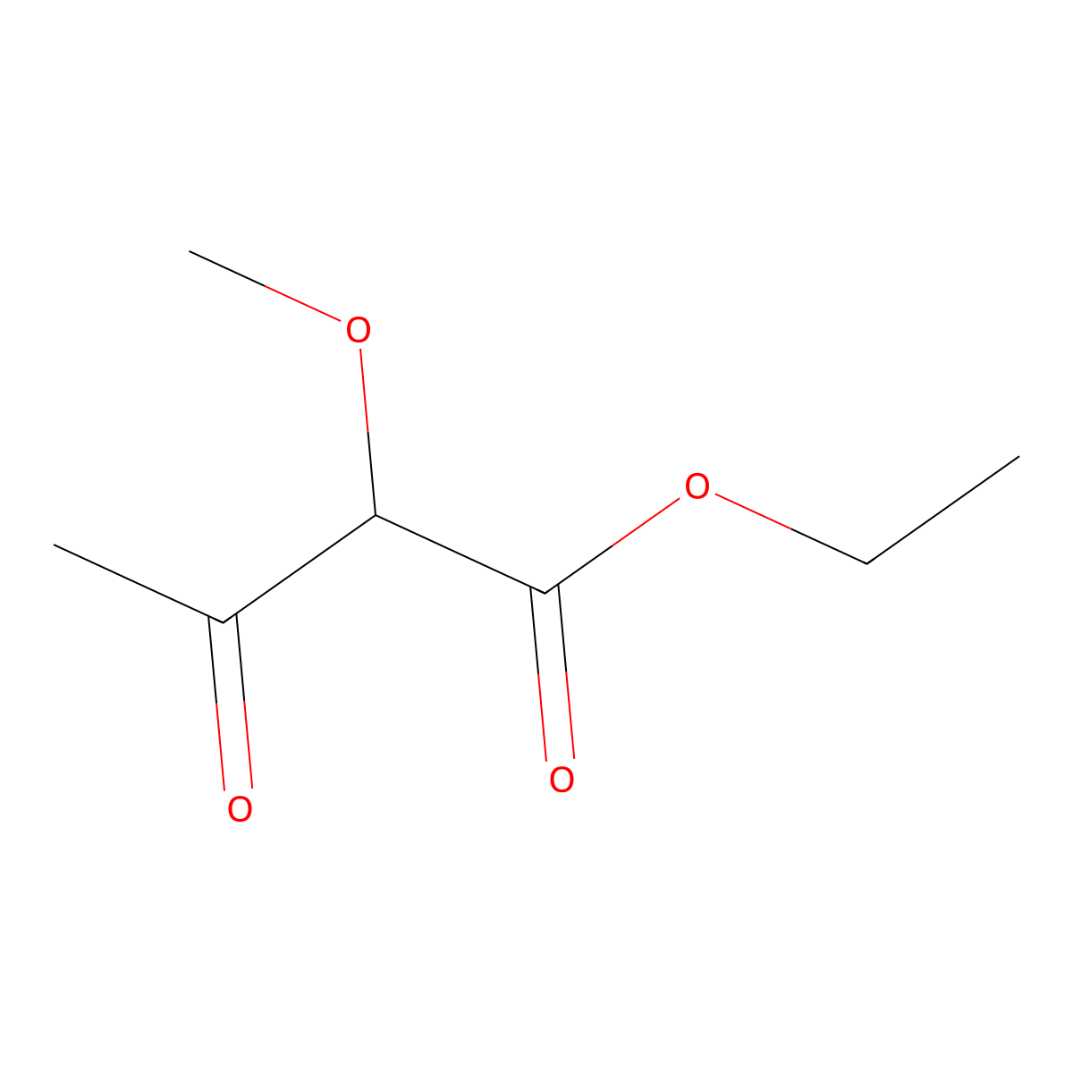 Ethyl 2-methoxy-3-oxobutanoate molecular structure, CAS 129400-09-5
