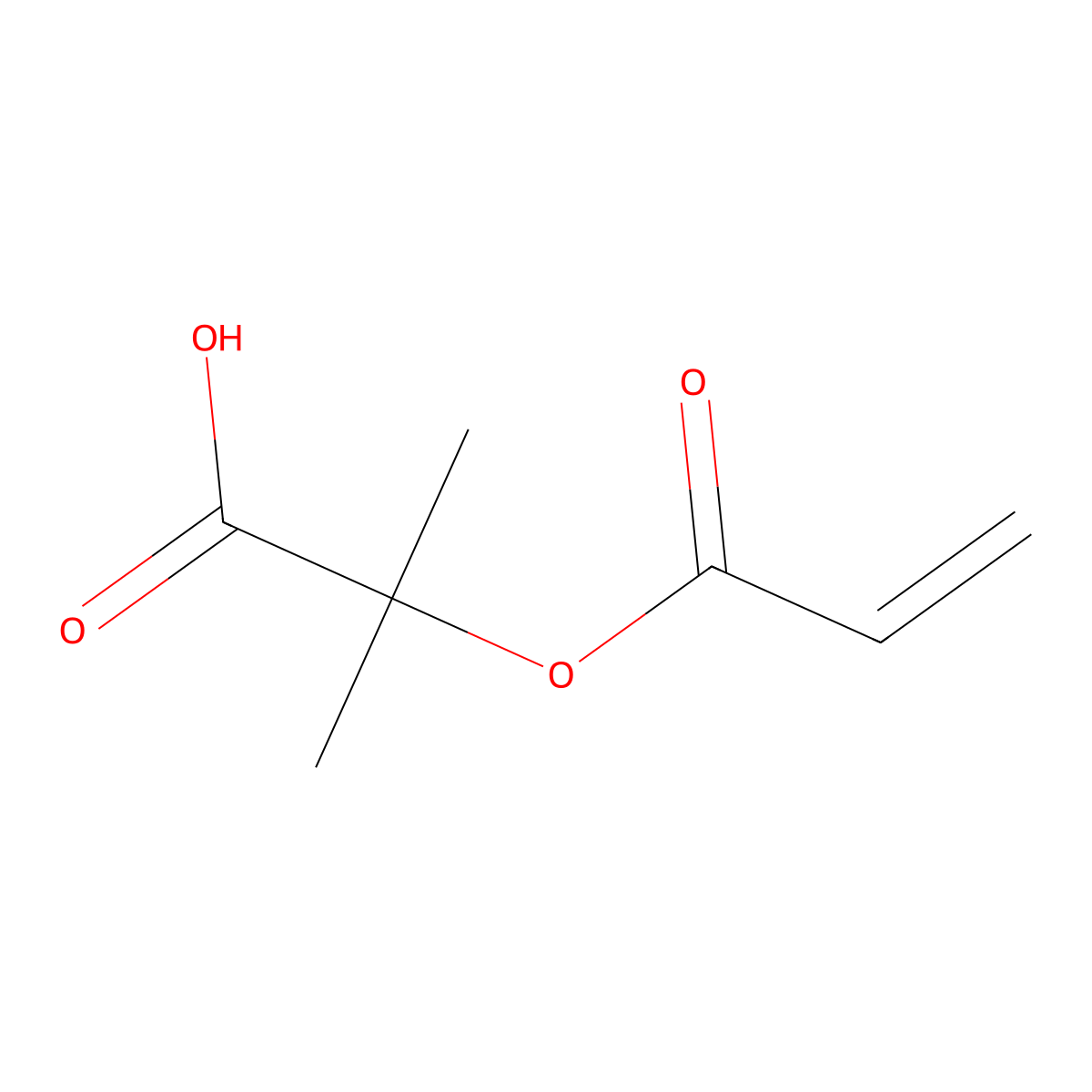 2-(Acryloyloxy)-2-methylpropanoic acid molecular structure, CAS 1294000-55-7