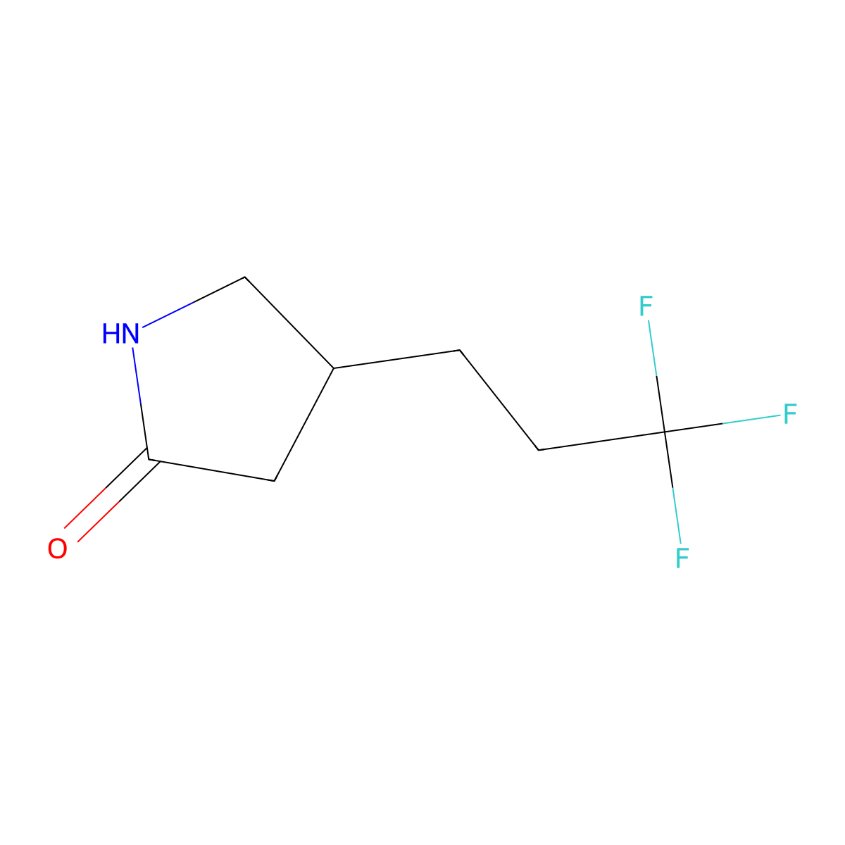 4-(3,3,3-Trifluoropropyl)pyrrolidin-2-one molecular structure, CAS 1294000-91-1
