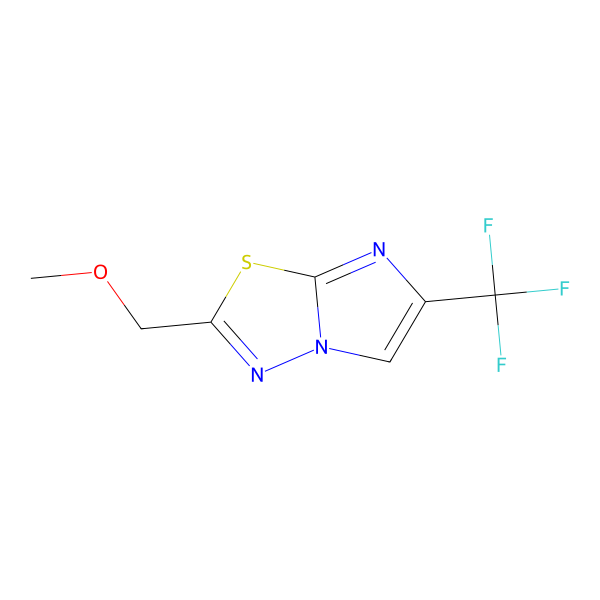 Imidazo (2,1-b)-1,3,4-thiadiazole, 2-(methoxymethyl)-6-(trifluoromethyl)- molecular structure, CAS 1294001-16-3