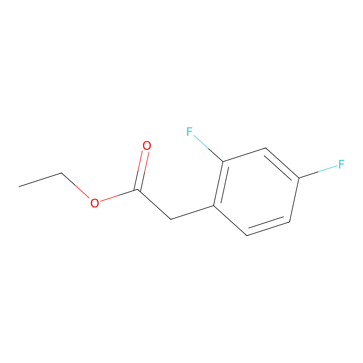 Ethyl 2-(2,4-difluorophenyl)acetate molecular structure, CAS 129409-54-7