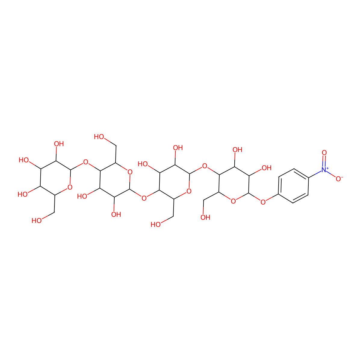 P-Nitrophenyl beta-D-cellotetraoside molecular structure, CAS 129411-62-7