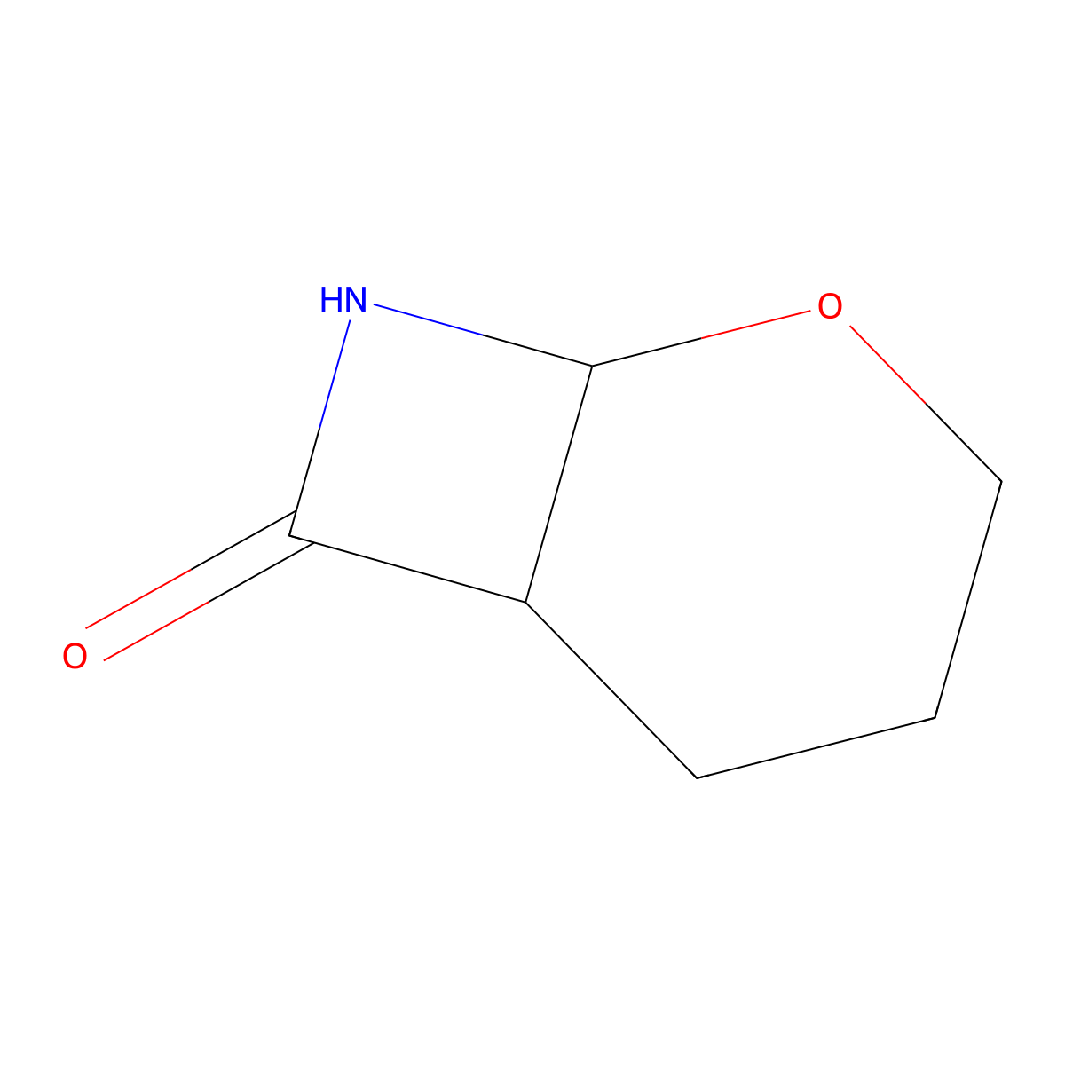 2-Oxa-8-azabicyclo[4.2.0]octan-7-one molecular structure, CAS 129415-76-5