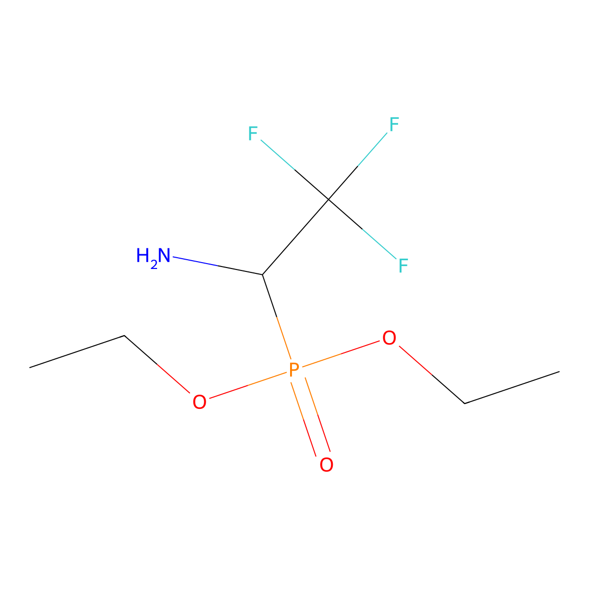Diethyl (1-amino-2,2,2-trifluoroethyl)phosphonate molecular structure, CAS 129416-29-1