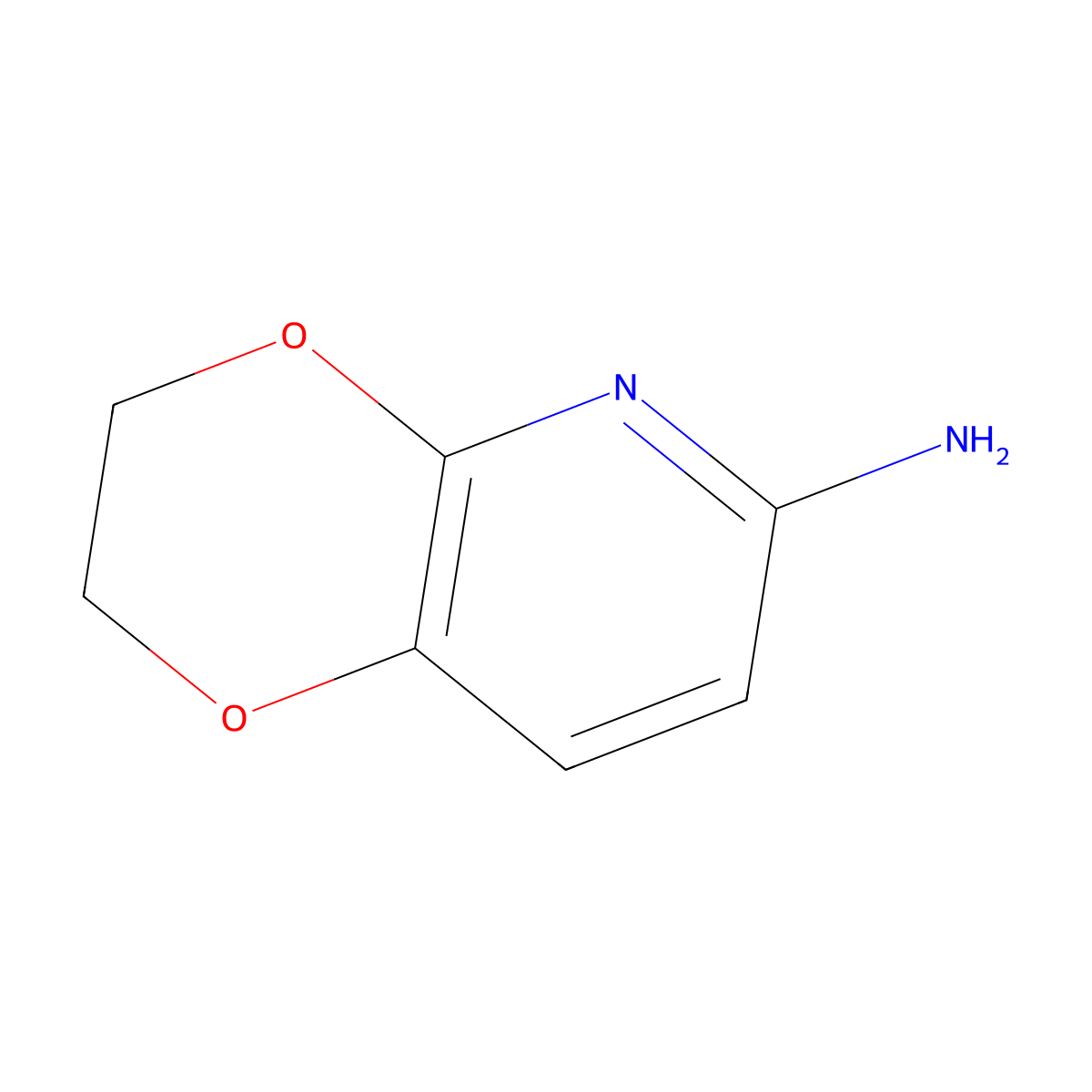 2H,3H-[1,4]dioxino[2,3-b]pyridin-6-amine molecular structure, CAS 129421-39-2