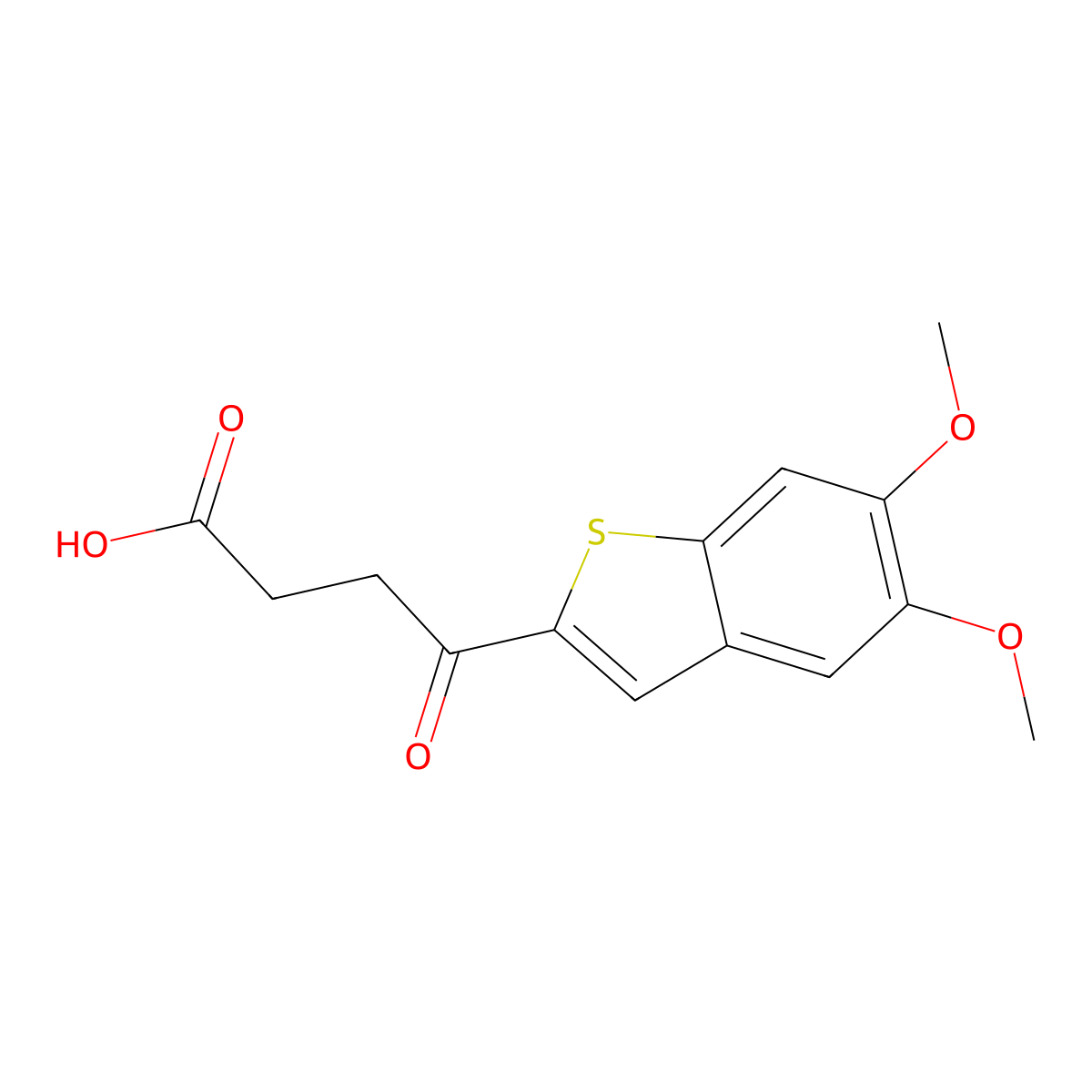4-(5,6-Dimethoxy-1-benzothiophen-2-yl)-4-oxobutanoic acid molecular structure, CAS 129425-81-6