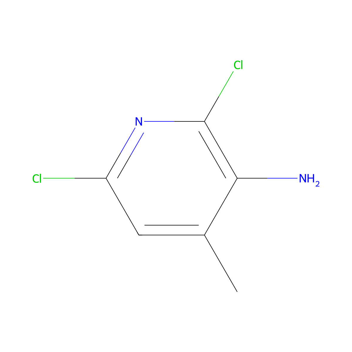 3-Amino-2,6-dichloro-4-methylpyridine molecular structure, CAS 129432-25-3