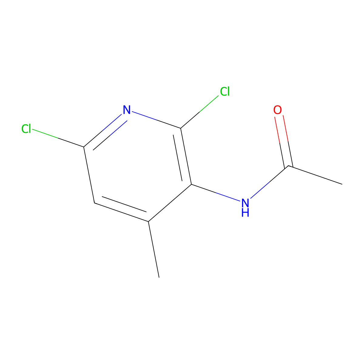 N-(2,6-dichloro-4-methylpyridin-3-yl)acetamide molecular structure, CAS 129432-31-1