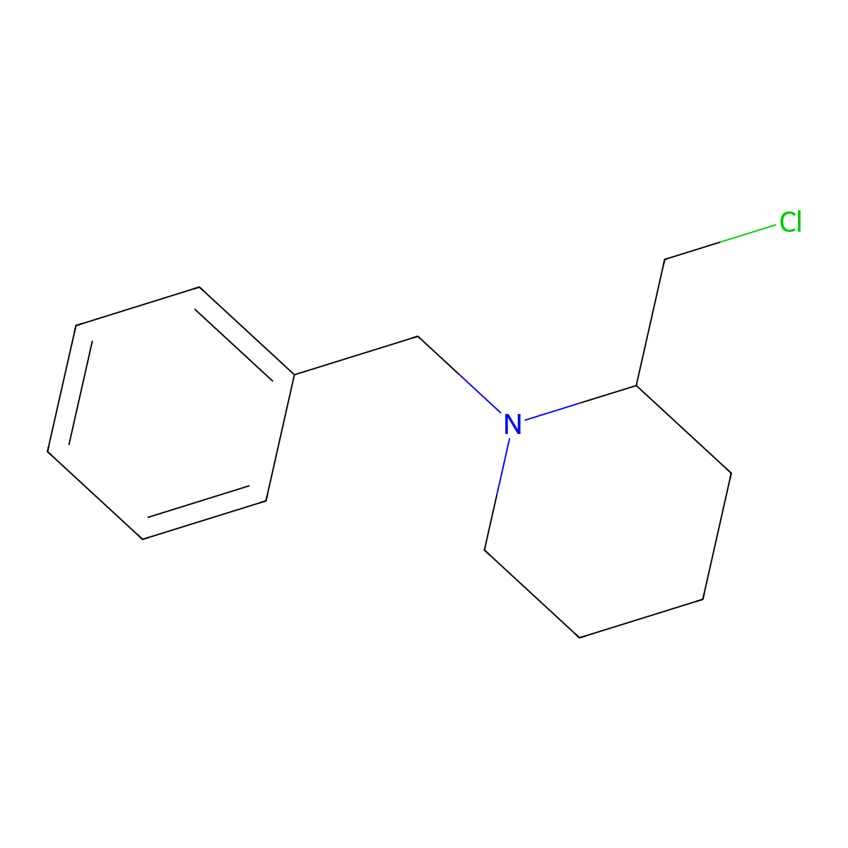 1-Benzyl-2-(chloromethyl)piperidine molecular structure, CAS 129437-88-3