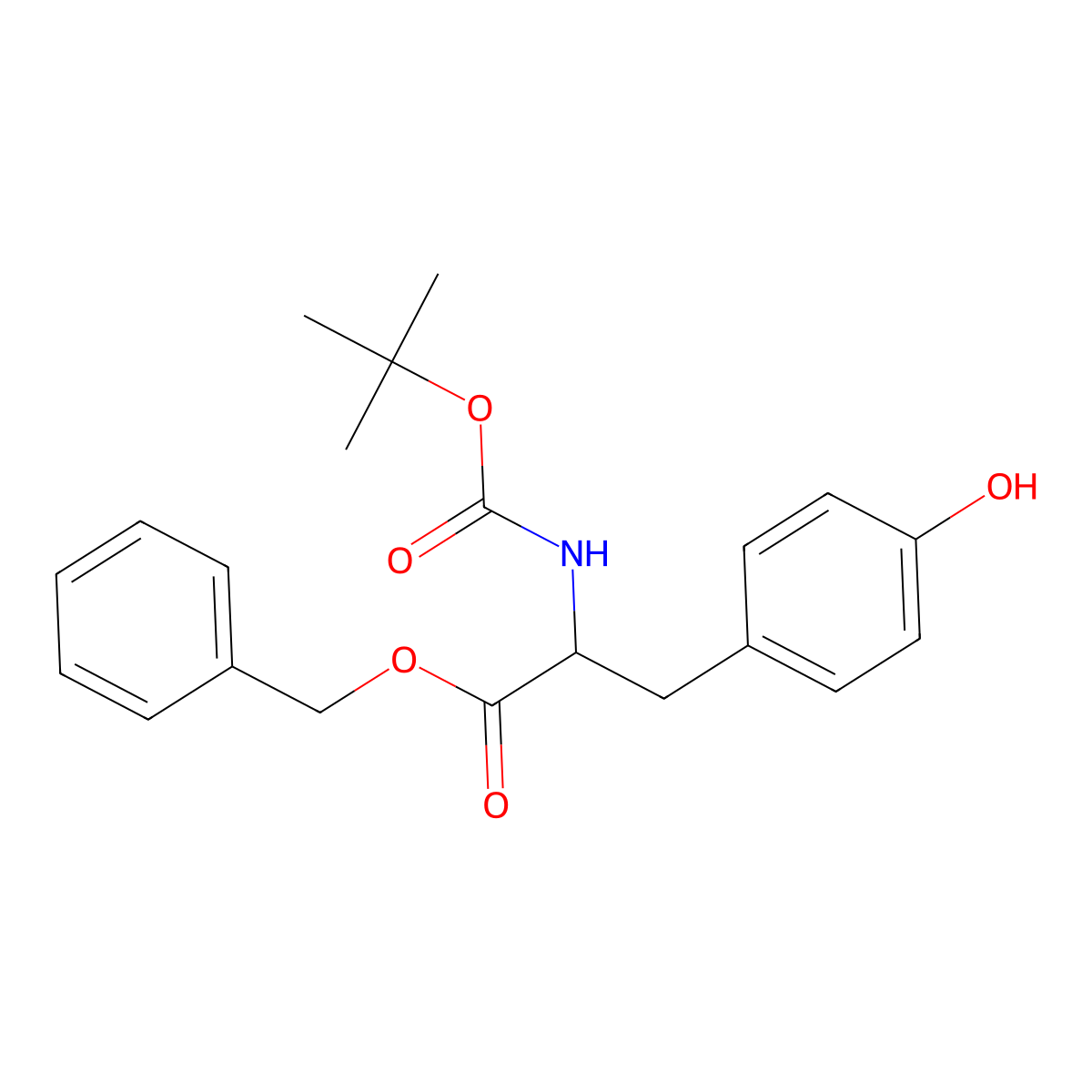 N-Boc-D-tyrosine benzyl ester molecular structure, CAS 129439-63-0