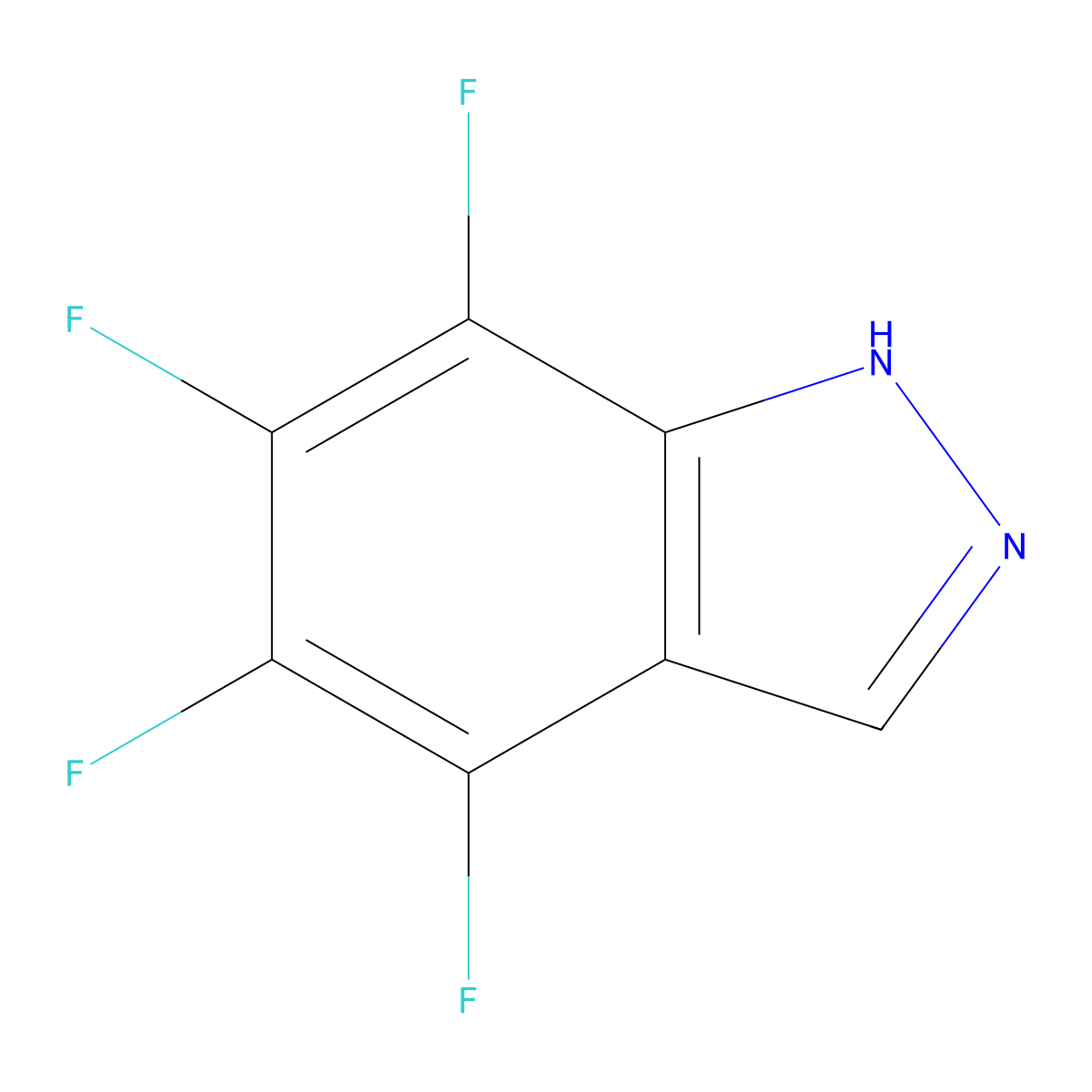 4,5,6,7-tetrafluoro-1H-indazole molecular structure, CAS 1294396-96-5
