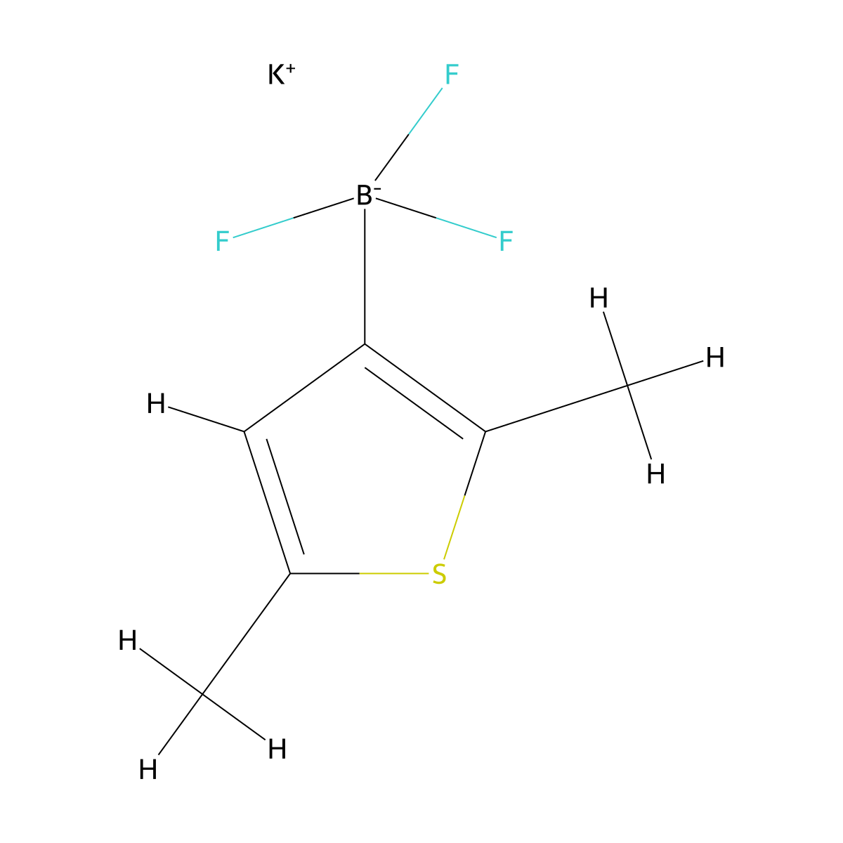 Potassium (2,5-dimethylthiophen-3-yl)(trifluoro)borate(1-) molecular structure, CAS 1294455-24-5