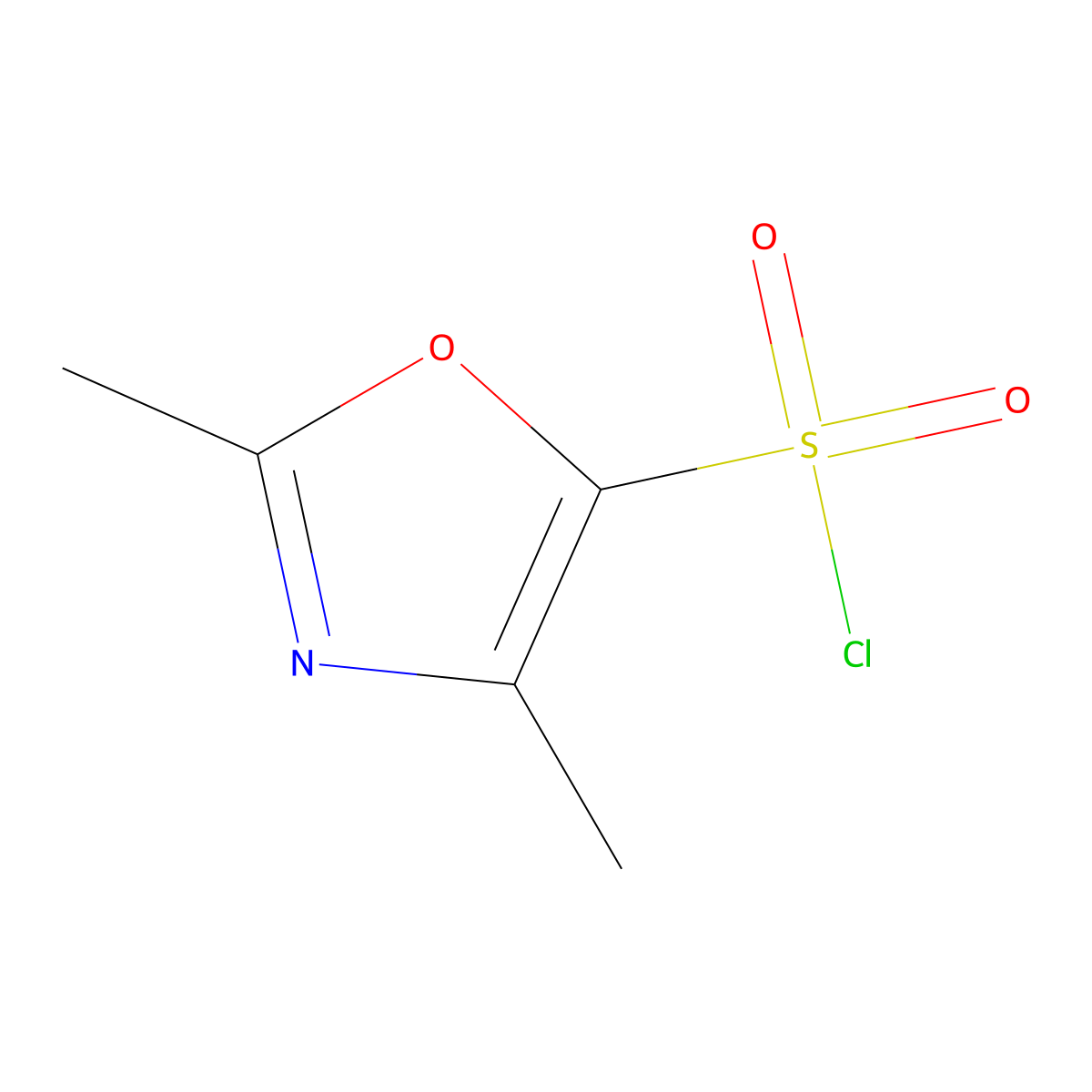 Dimethyl-1,3-oxazole-5-sulfonyl chloride molecular structure, CAS 1294514-37-6