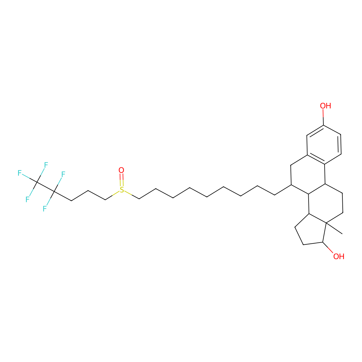 Fulvestrant molecular structure, CAS 129453-61-8