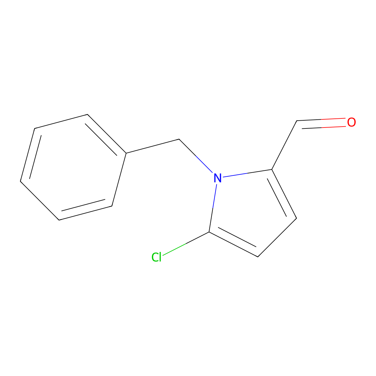 1-Benzyl-5-chloro-1H-pyrrole-2-carbaldehyde molecular structure, CAS 129461-23-0