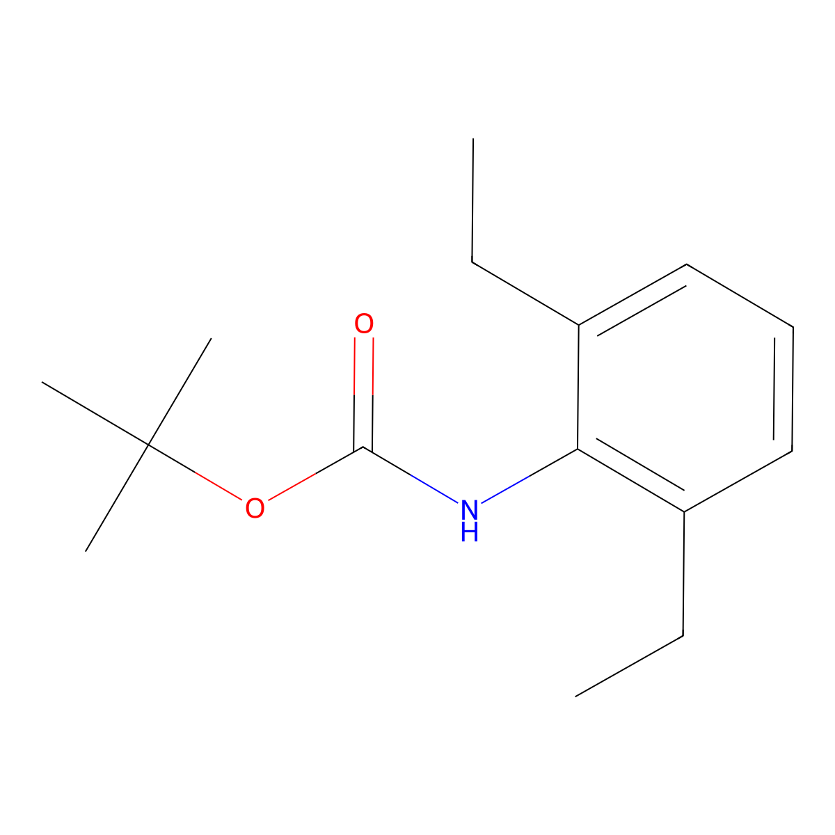 1,1-Dimethylethyl N-(2,6-diethylphenyl)carbamate molecular structure, CAS 129464-02-4
