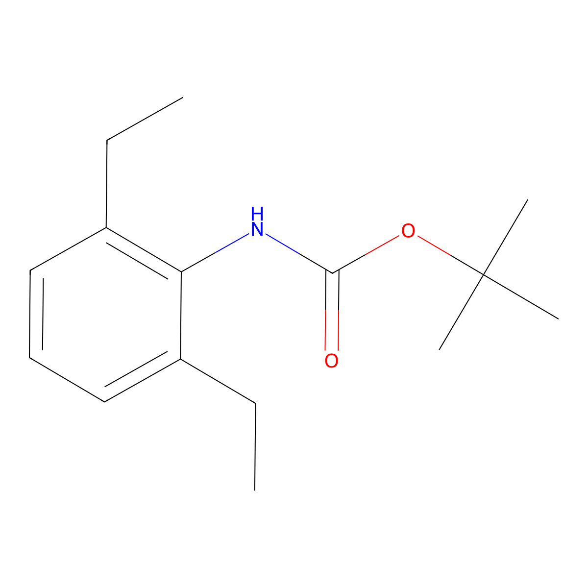 1,1-Dimethylethyl N-(2,6-diethylphenyl)carbamate molecular structure, CAS 129464-02-4