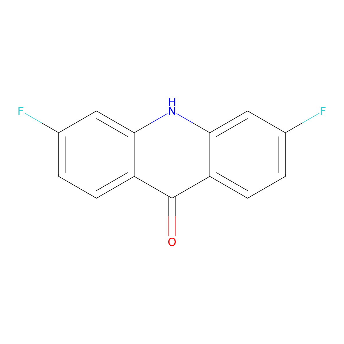 3,6-Difluoroacridin-9(10H)-one molecular structure, CAS 129470-09-3