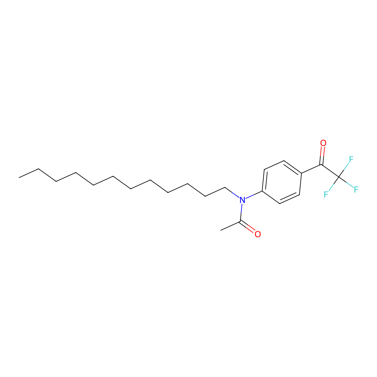 n-Dodecyl-N-(4-trifluoroacetylphenyl)acetamide molecular structure, CAS 129476-45-5