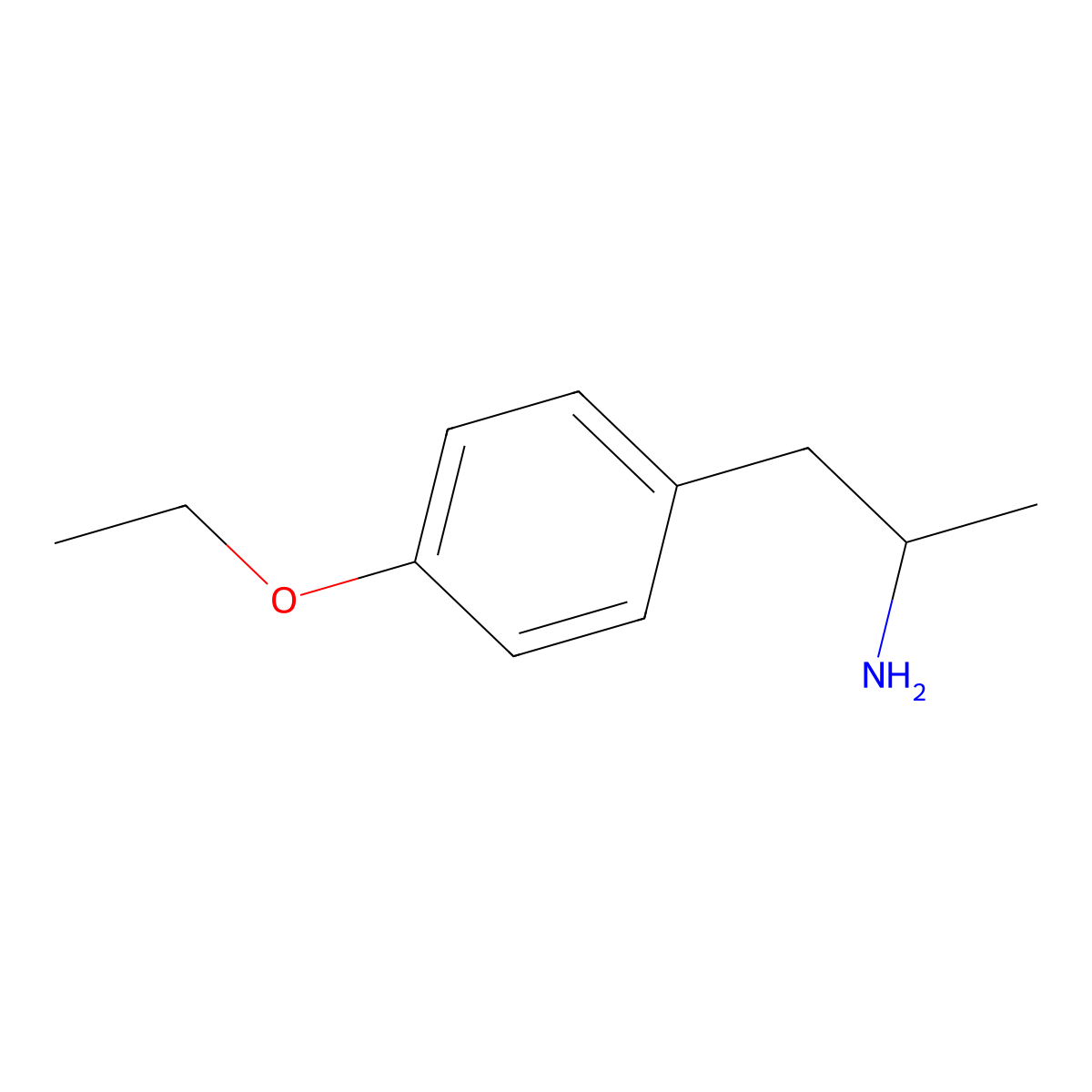 4-Ethoxy-alpha-methylbenzeneethanamine molecular structure, CAS 129476-58-0