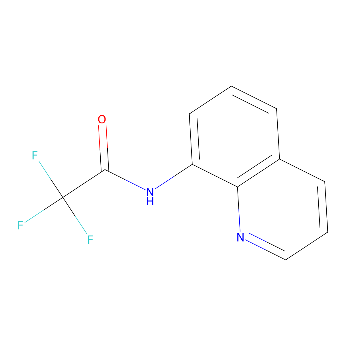 Acetamide, 2,2,2-trifluoro-N-8-quinolinyl- molecular structure, CAS 129476-63-7