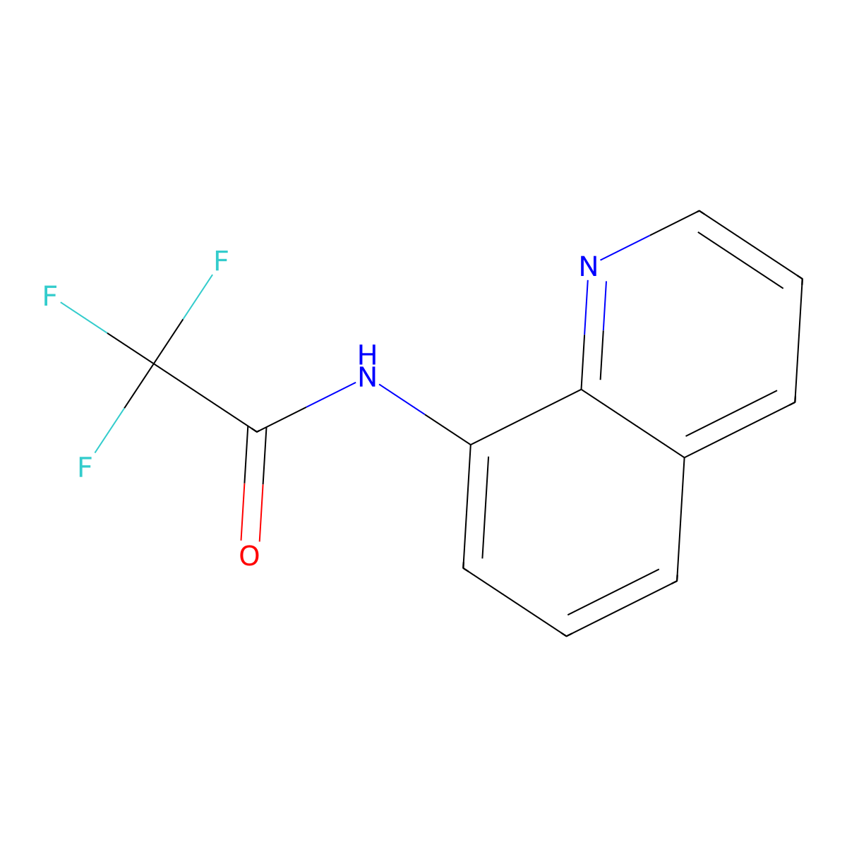 Acetamide, 2,2,2-trifluoro-N-8-quinolinyl- molecular structure, CAS 129476-63-7