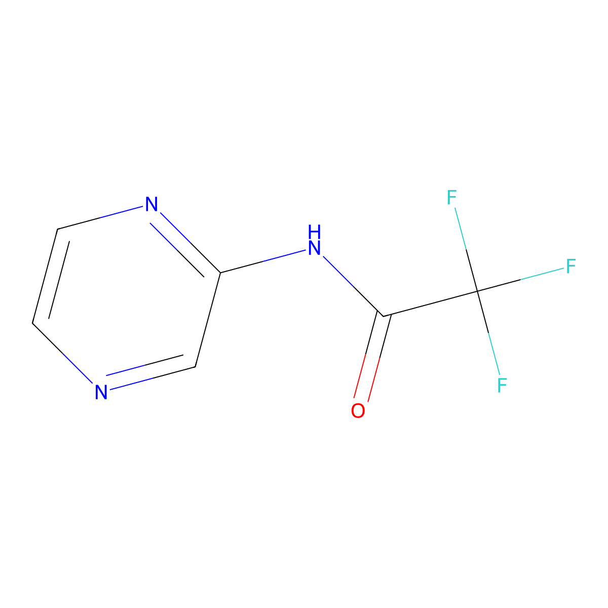 2,2,2-Trifluoro-N-2-pyrazinylacetamide molecular structure, CAS 129476-64-8
