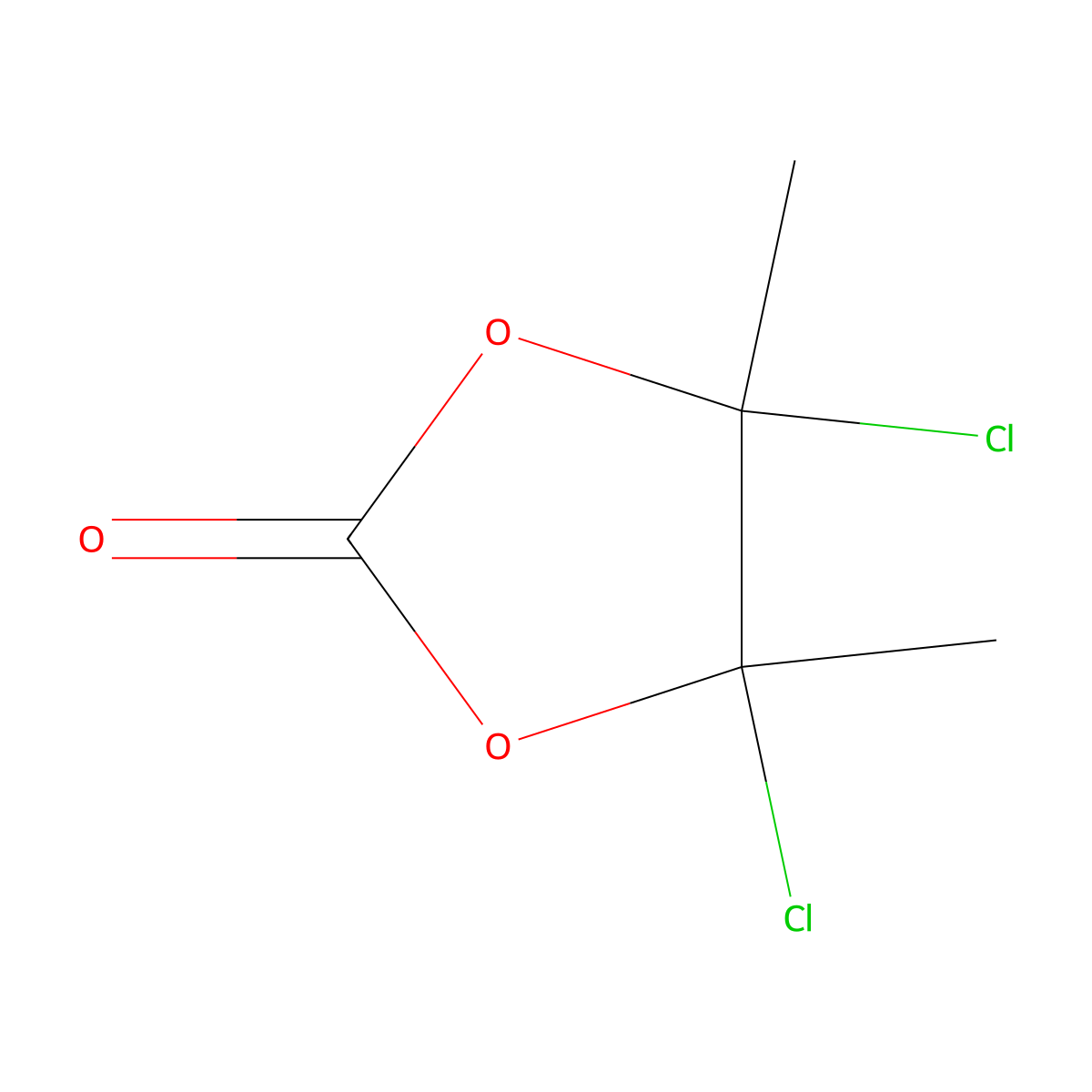 4,5-Dichloro-4,5-dimethyl-1,3-dioxolan-2-one molecular structure, CAS 129482-56-0