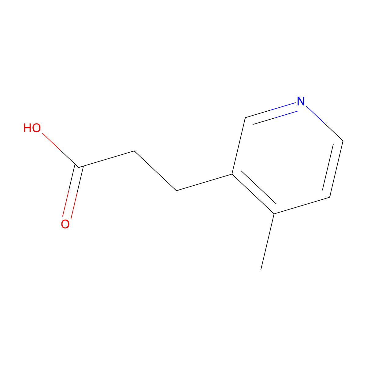 3-(4-Methylpyridin-3-yl)propanoic acid molecular structure, CAS 129483-51-8
